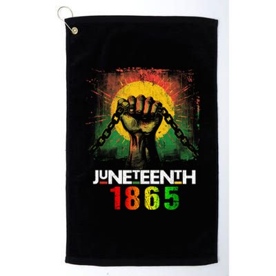 Junenth Break Every Chain Black History Remembrance Gift Platinum Collection Golf Towel