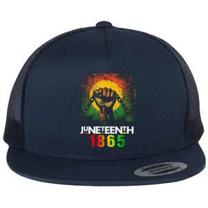 Junenth Break Every Chain Black History Remembrance Gift Flat Bill Trucker Hat