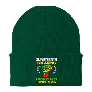 Juneteenth Breaking Every Chain Since 1865 African American Knit Cap Winter Beanie