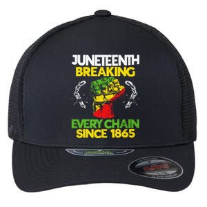 Juneteenth Breaking Every Chain Since 1865 African American Flexfit Unipanel Trucker Cap