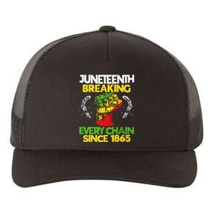 Juneteenth Breaking Every Chain Since 1865 African American Yupoong Adult 5-Panel Trucker Hat