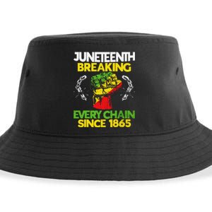 Juneteenth Breaking Every Chain Since 1865 African American Sustainable Bucket Hat