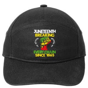 Juneteenth Breaking Every Chain Since 1865 African American 7-Panel Snapback Hat