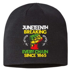 Juneteenth Breaking Every Chain Since 1865 African American Sustainable Beanie