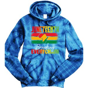 Junenth Breaking Every Chain Since 1865 Cool Gift Tie Dye Hoodie