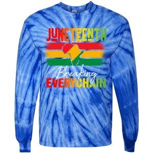 Junenth Breaking Every Chain Since 1865 Cool Gift Tie-Dye Long Sleeve Shirt