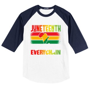 Junenth Breaking Every Chain Since 1865 Cool Gift Baseball Sleeve Shirt