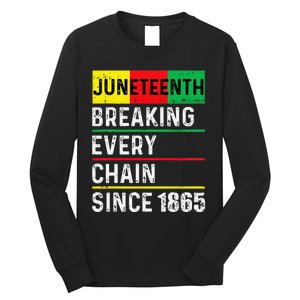 Juneteenth Breaking Every Chain Since 1865 African American Long Sleeve Shirt