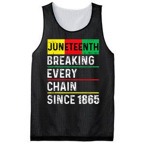 Juneteenth Breaking Every Chain Since 1865 African American Mesh Reversible Basketball Jersey Tank