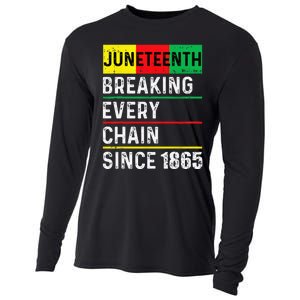 Juneteenth Breaking Every Chain Since 1865 African American Cooling Performance Long Sleeve Crew