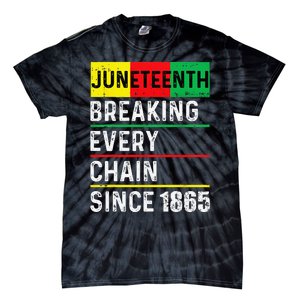 Juneteenth Breaking Every Chain Since 1865 African American Tie-Dye T-Shirt