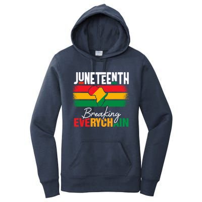 Junenth Breaking Every Chains Since 1865 Gift Women's Pullover Hoodie