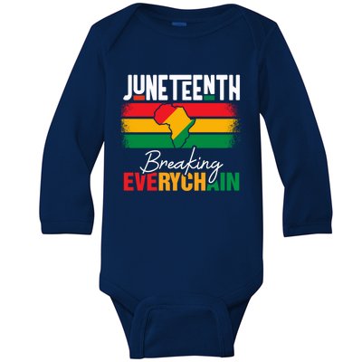 Junenth Breaking Every Chains Since 1865 Gift Baby Long Sleeve Bodysuit