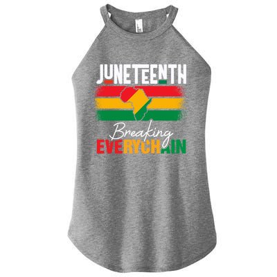 Junenth Breaking Every Chains Since 1865 Gift Women’s Perfect Tri Rocker Tank