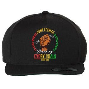 Juneteenth Breaking Every Chain Since 1865 Wool Snapback Cap