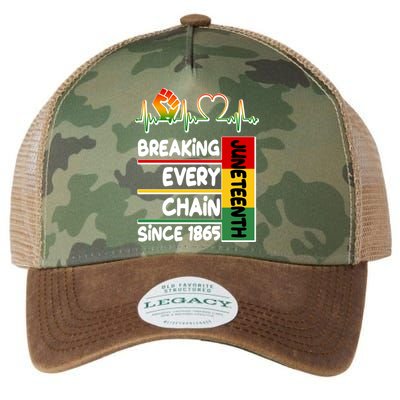 Juneteenth Breaking Every Chain Since 1865 Legacy Tie Dye Trucker Hat