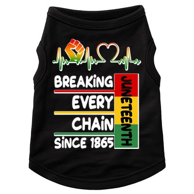Juneteenth Breaking Every Chain Since 1865 Doggie Tank