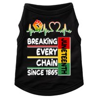 Juneteenth Breaking Every Chain Since 1865 Doggie Tank