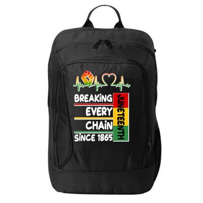 Juneteenth Breaking Every Chain Since 1865 City Backpack