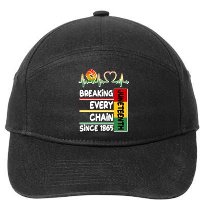 Juneteenth Breaking Every Chain Since 1865 7-Panel Snapback Hat