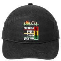 Juneteenth Breaking Every Chain Since 1865 7-Panel Snapback Hat