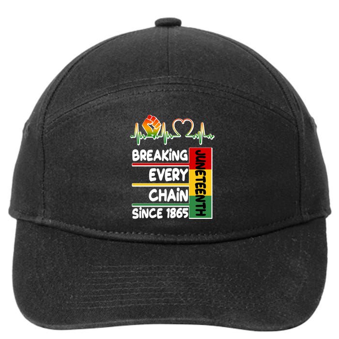 Juneteenth Breaking Every Chain Since 1865 7-Panel Snapback Hat