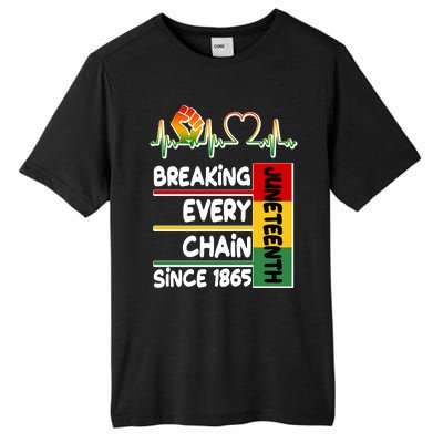 Juneteenth Breaking Every Chain Since 1865 Tall Fusion ChromaSoft Performance T-Shirt