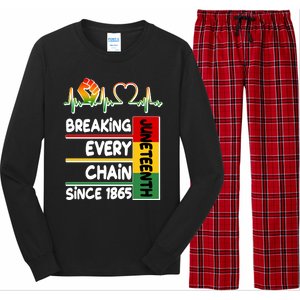 Juneteenth Breaking Every Chain Since 1865 Long Sleeve Pajama Set