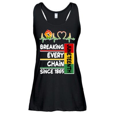 Juneteenth Breaking Every Chain Since 1865 Ladies Essential Flowy Tank