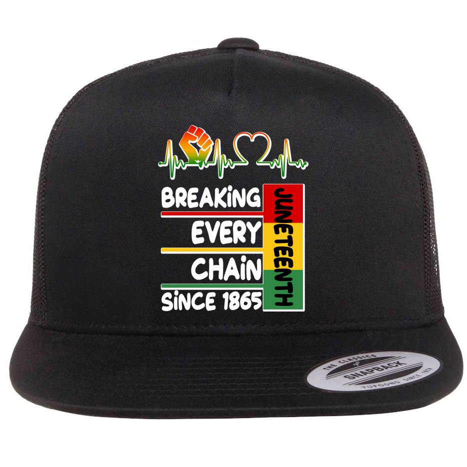 Juneteenth Breaking Every Chain Since 1865 Flatbill Hat