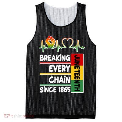 Juneteenth Breaking Every Chain Since 1865 Mesh Reversible Basketball Jersey Tank