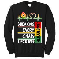 Juneteenth Breaking Every Chain Since 1865 Tall Sweatshirt