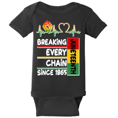 Juneteenth Breaking Every Chain Since 1865 Baby Bodysuit