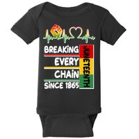 Juneteenth Breaking Every Chain Since 1865 Baby Bodysuit
