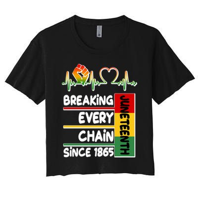 Juneteenth Breaking Every Chain Since 1865 Crop Top
