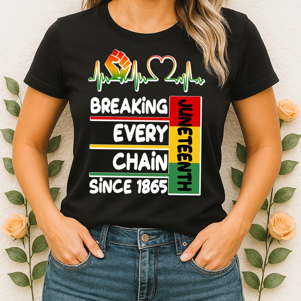 Juneteenth Breaking Every Chain Since 1865 Womens T-Shirt