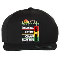 Juneteenth Breaking Every Chain Since 1865 Wool Snapback Cap