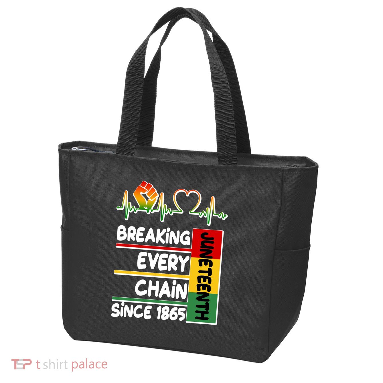 Juneteenth Breaking Every Chain Since 1865 Zip Tote Bag