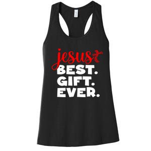 Jesus Best Ever Christian Humor Christmas Season Lover Women's Racerback Tank