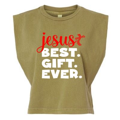 Jesus Best Ever Christian Humor Christmas Season Lover Garment-Dyed Women's Muscle Tee