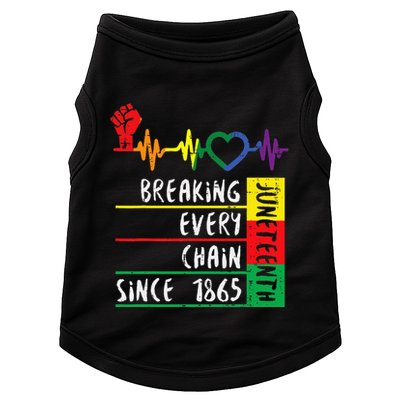 Juneteenth Breaking Every Chain Since 1865 Doggie Tank