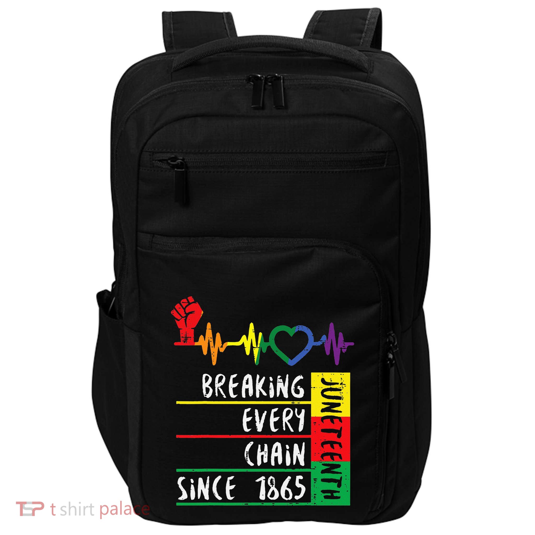 Juneteenth Breaking Every Chain Since 1865 Impact Tech Backpack