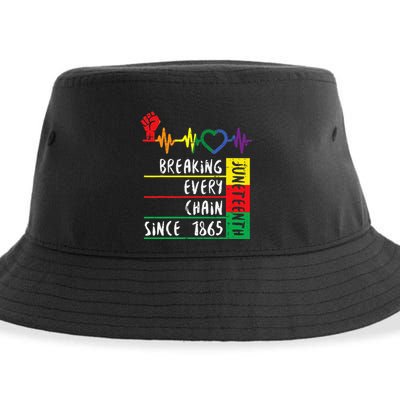Juneteenth Breaking Every Chain Since 1865 Sustainable Bucket Hat