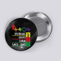 Juneteenth Breaking Every Chain Since 1865 Button
