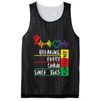 Juneteenth Breaking Every Chain Since 1865 Mesh Reversible Basketball Jersey Tank