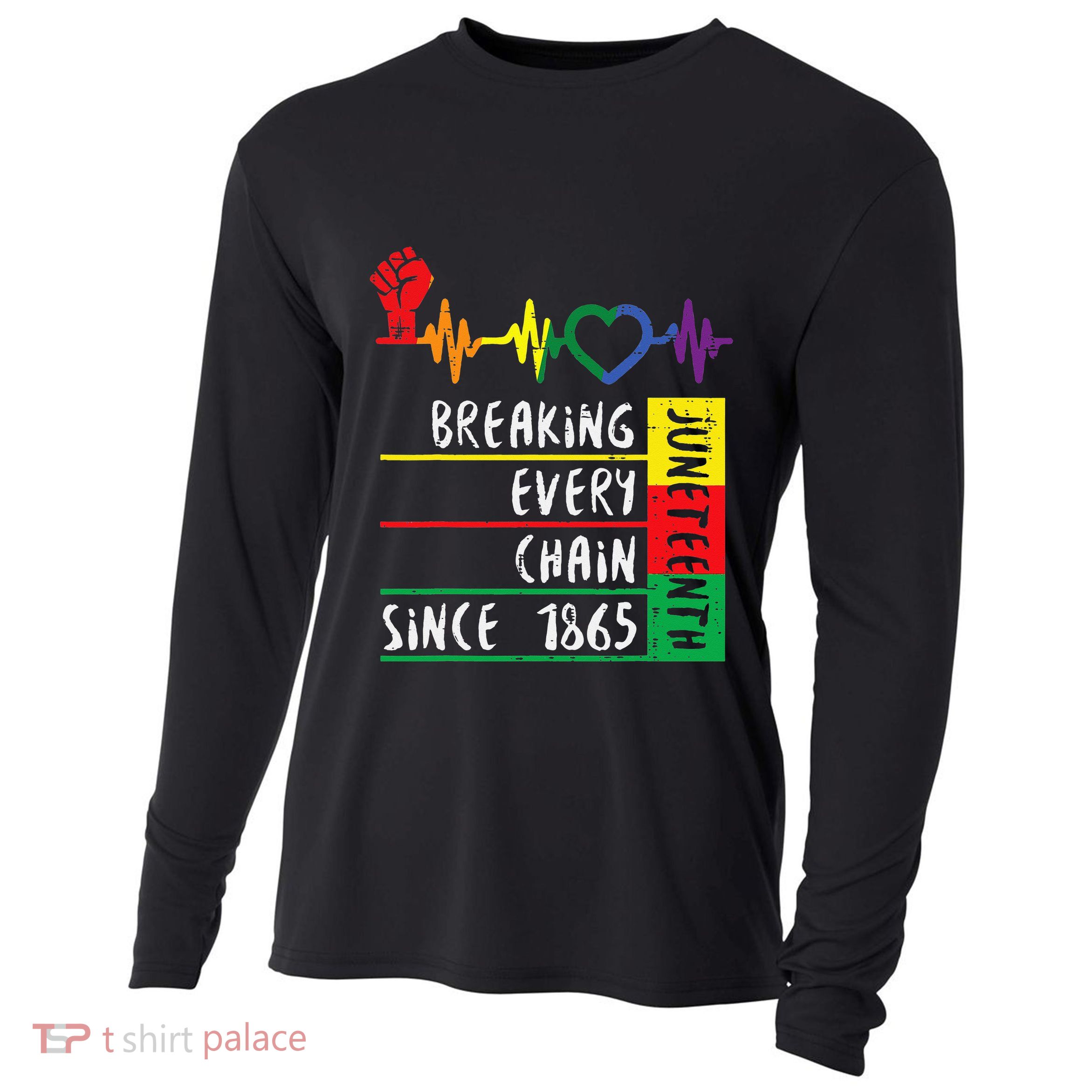 Juneteenth Breaking Every Chain Since 1865 Cooling Performance Long Sleeve Crew