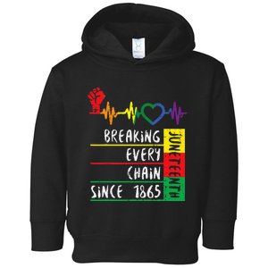 Juneteenth Breaking Every Chain Since 1865 Toddler Hoodie