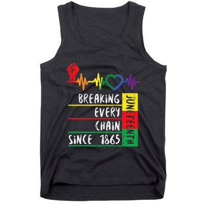 Juneteenth Breaking Every Chain Since 1865 Tank Top