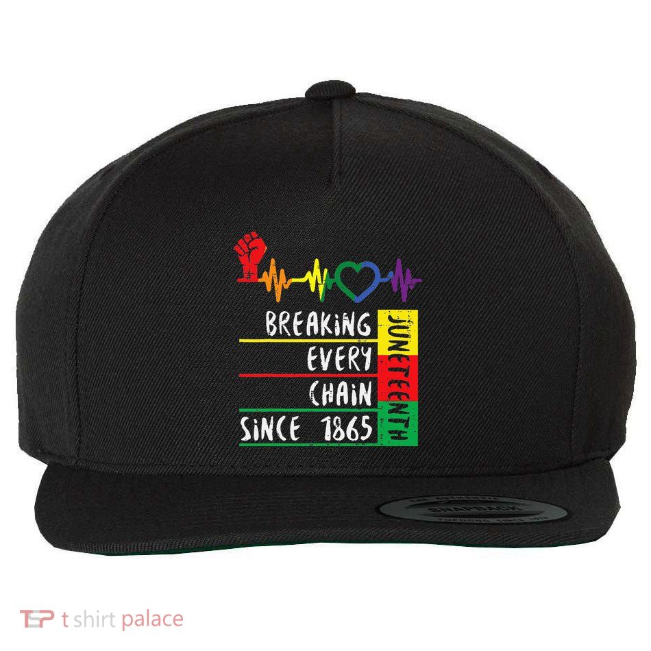 Juneteenth Breaking Every Chain Since 1865 Wool Snapback Cap