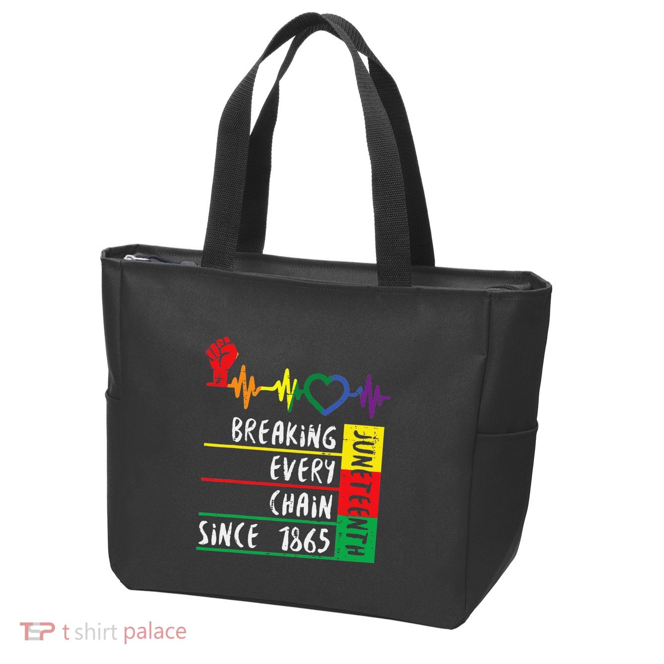 Juneteenth Breaking Every Chain Since 1865 Zip Tote Bag